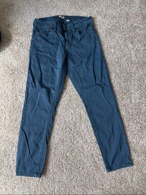 J. Crew Teal Ankle-Length Cropped Pants